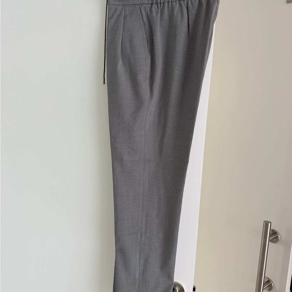 Fabiana Filippi Classic Grey Summer Wool Dress Pants